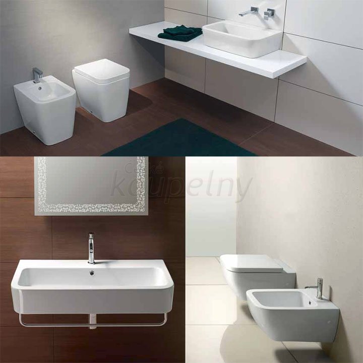 Designová série sanitární keramiky GSI TRACCIA - příklady interiérových realizací
