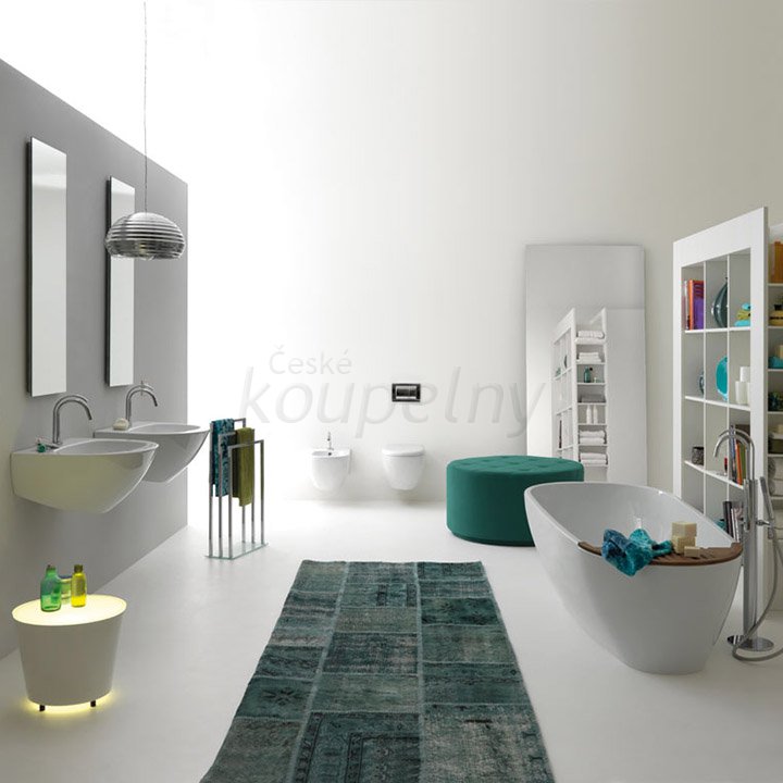 Designová série sanitární keramiky Kerasan AQUATECH - příklad interiérové realizace