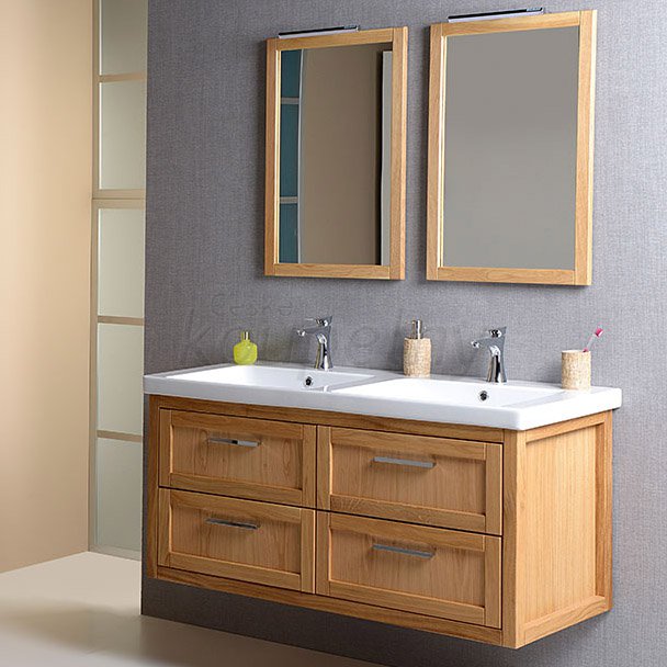 Designová série koupelnového nábytku Erra LARITA (provedení dub graphite) - příklad interiérové realizace
